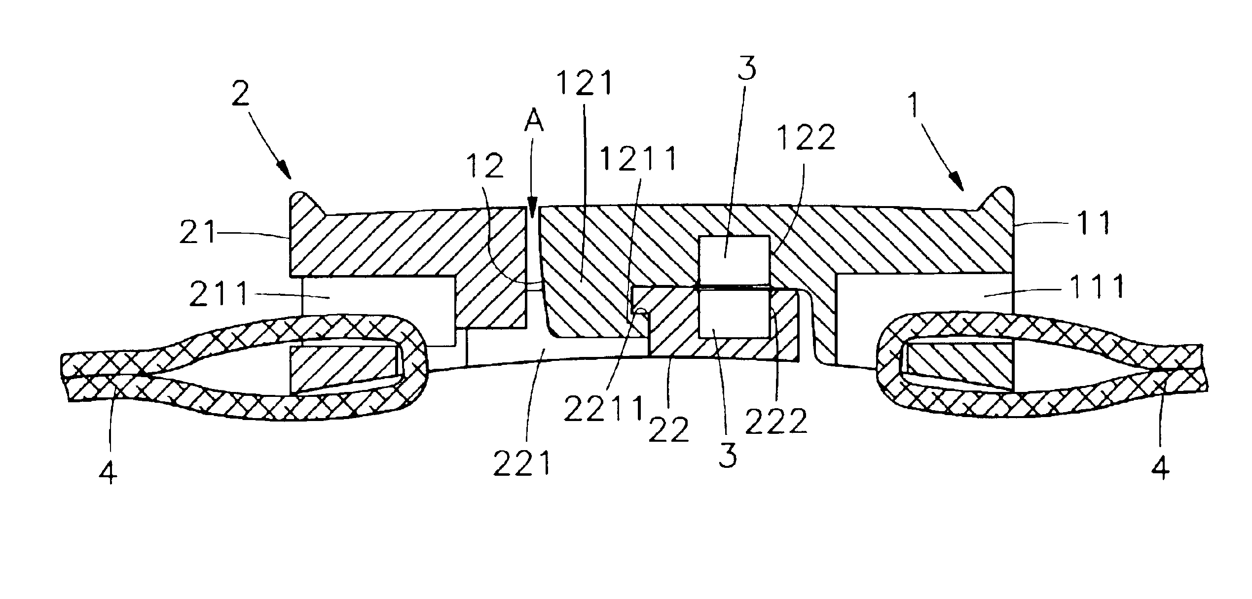 Structure of magnetic buckle