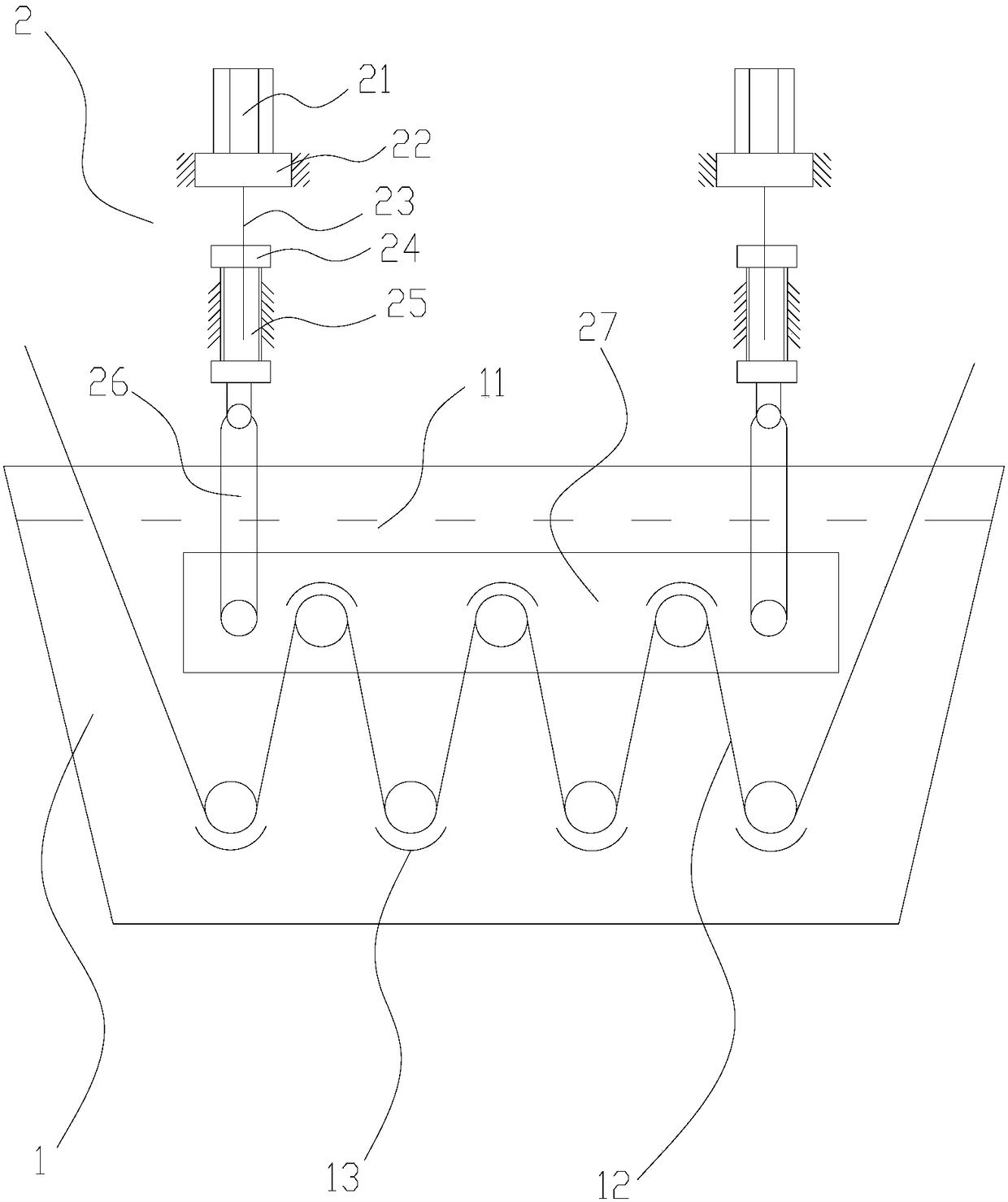 A roughening treatment process and equipment for lead-free soldering electrolytic copper foil