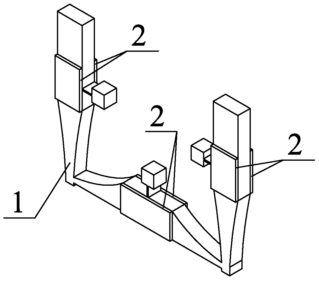 Paster longitudinal vibration composite dual-feet piezoelectric supersonic motor vibrator