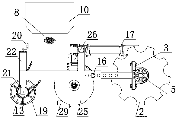 A no-tillage seeder matched with a tiller