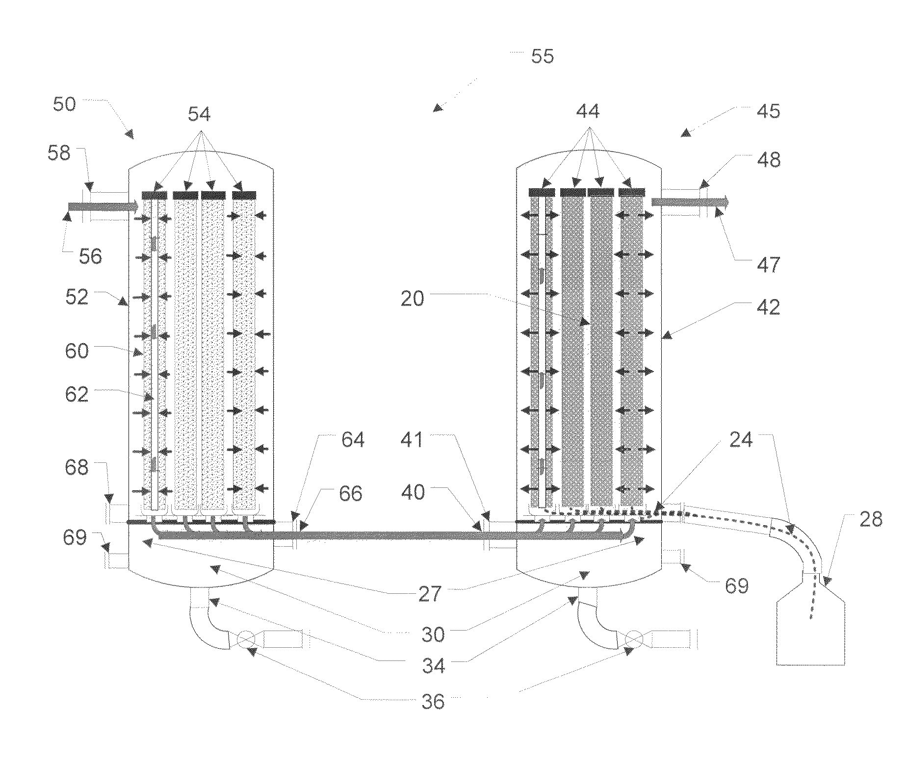 Process and system for separating finely aerosolized elemental mercury from gaseous streams