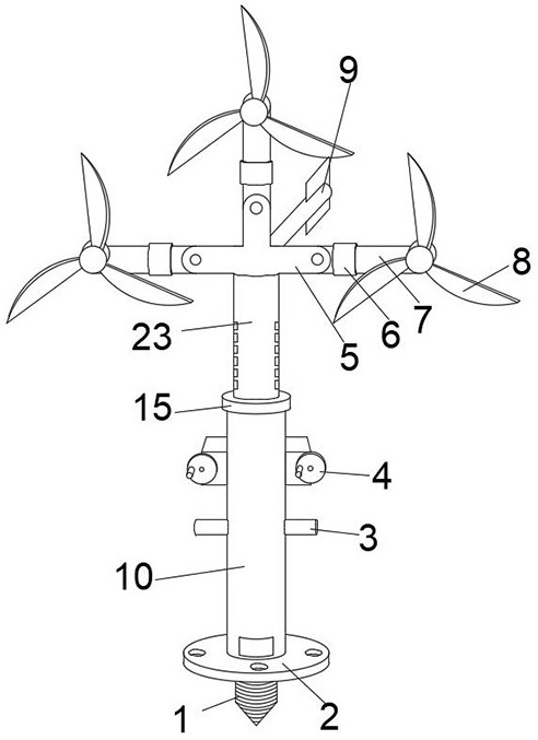 Lifting three-wing small wind power generation equipment based on three sets of generators