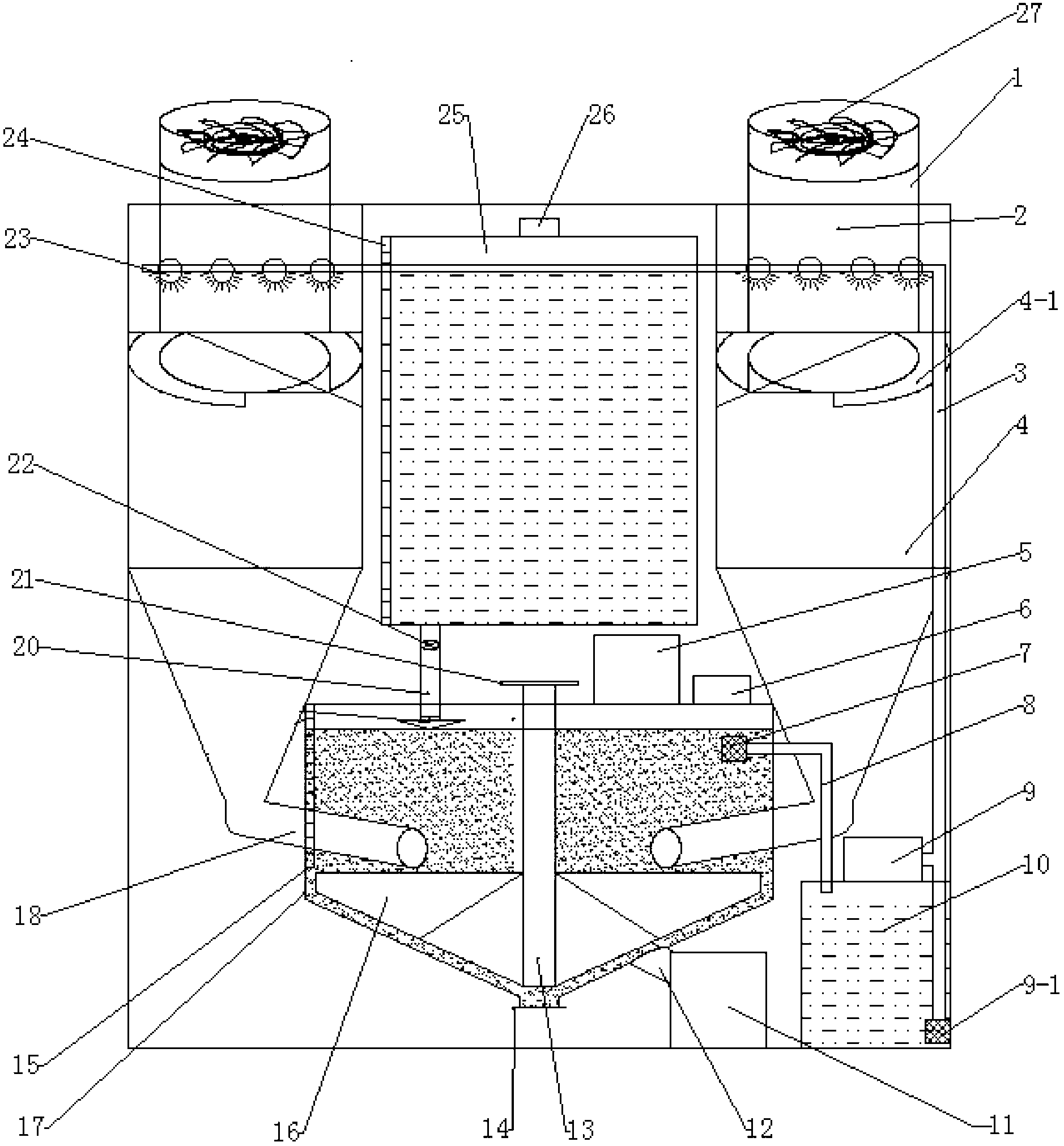 Dust and oil-gas removing apparatus