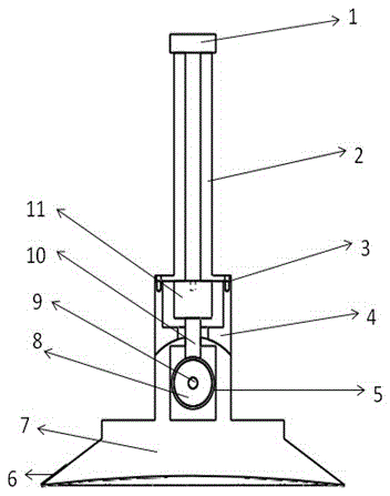 Wall-climbing robot suction cup device adaptive to complex surfaces