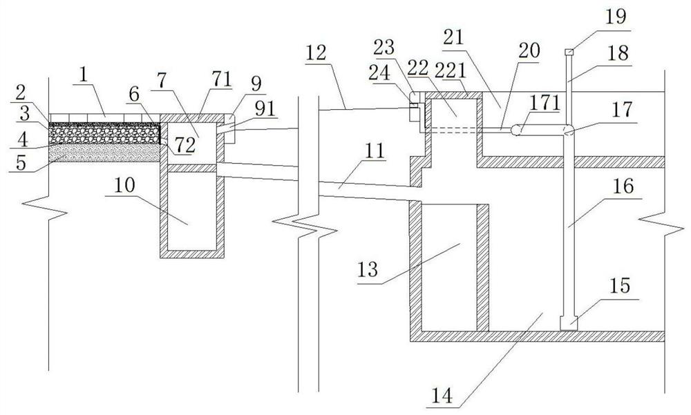 Urban road rainwater collection and utilization system