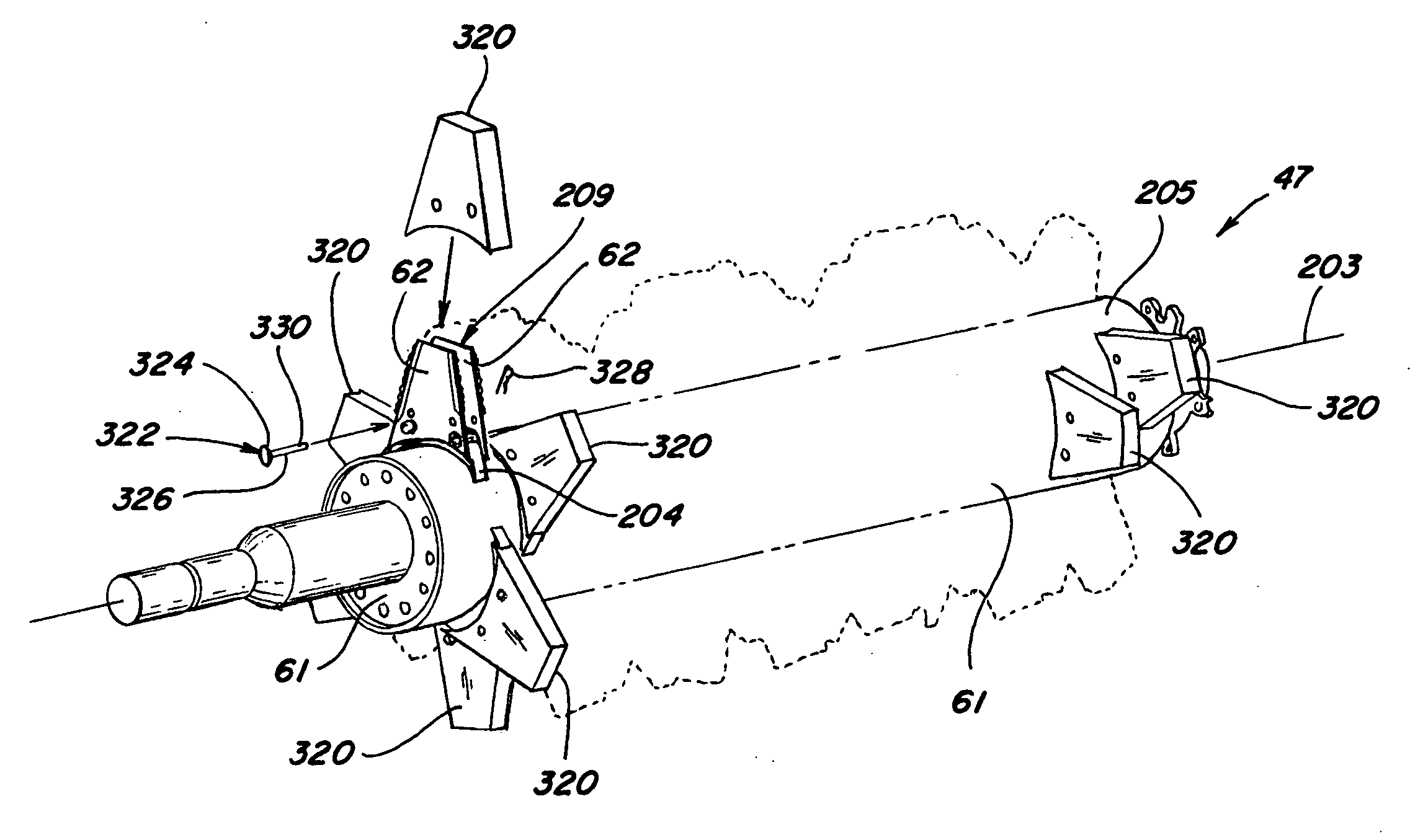 Knife bank assembly of a counter knife assembly of an integral chopper assembly of a combine harvester