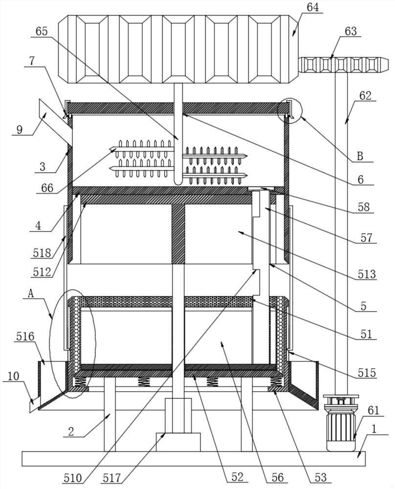 Waste paper treatment device for kraft linerboard production