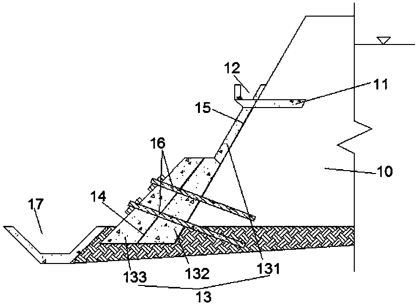 A dam filter structure