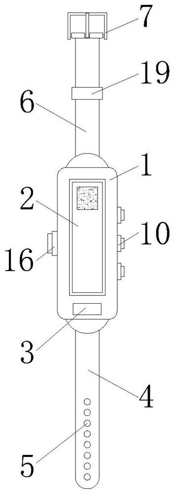 Positioning alarm medical wrist strap capable of preventing patient from getting lost