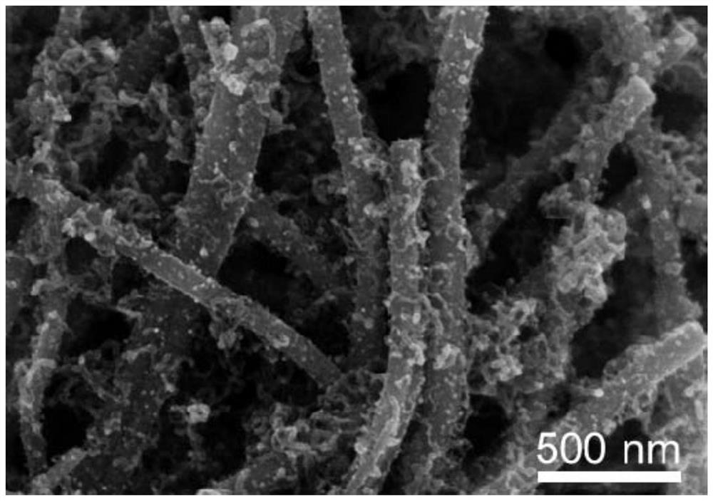 NiS/NiO heterojunction-loaded nitrogen-doped carbon nano composite material and preparation method and application thereof