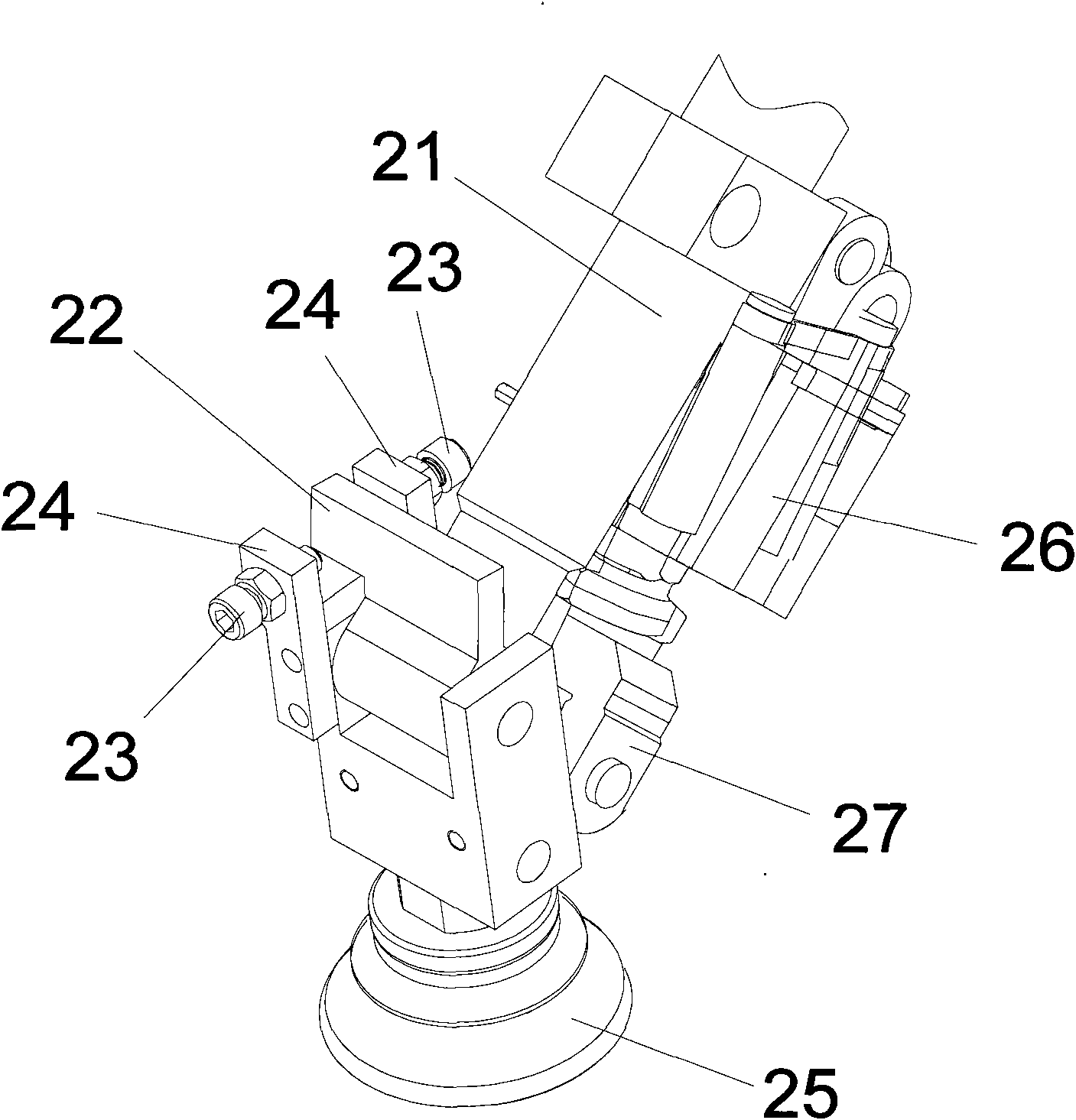 Automobile roof coating robot sucker claw