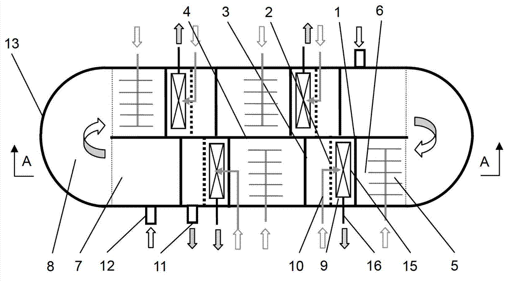 Airlift oxidation ditch type membrane bioreactor