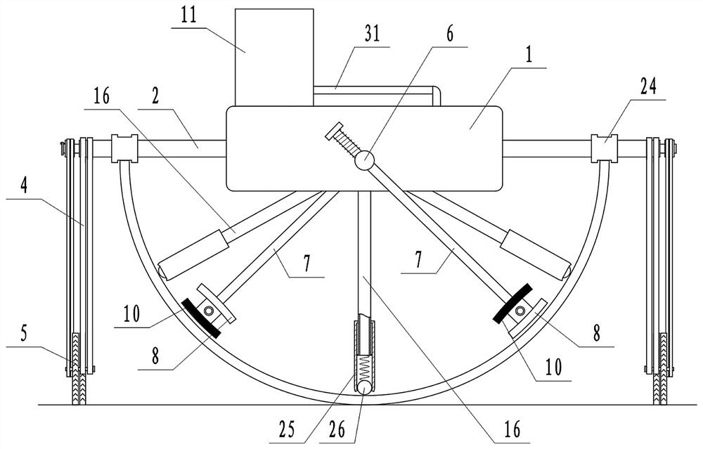 Cast-in-place pile formwork quick smearing device