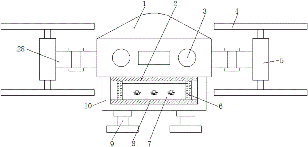 Uniform pesticide spraying unmanned aerial vehicle device