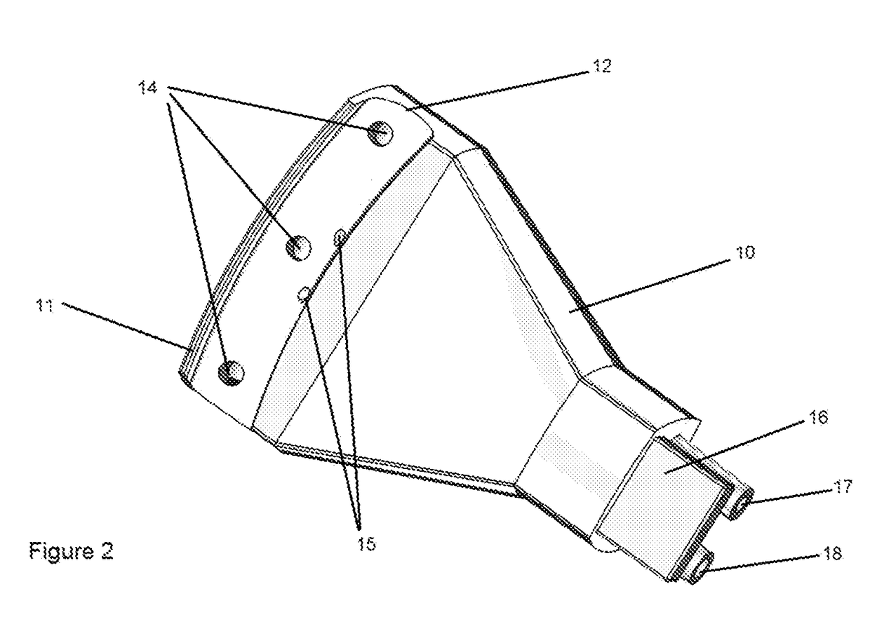 Tongue cleaner with suction and irrigation ports.