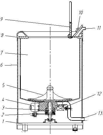 Single-tub pulsator washing machine and assorted removable spin-dry basket