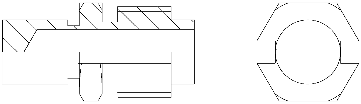 A sealing and locking part for realizing high-pressure filling