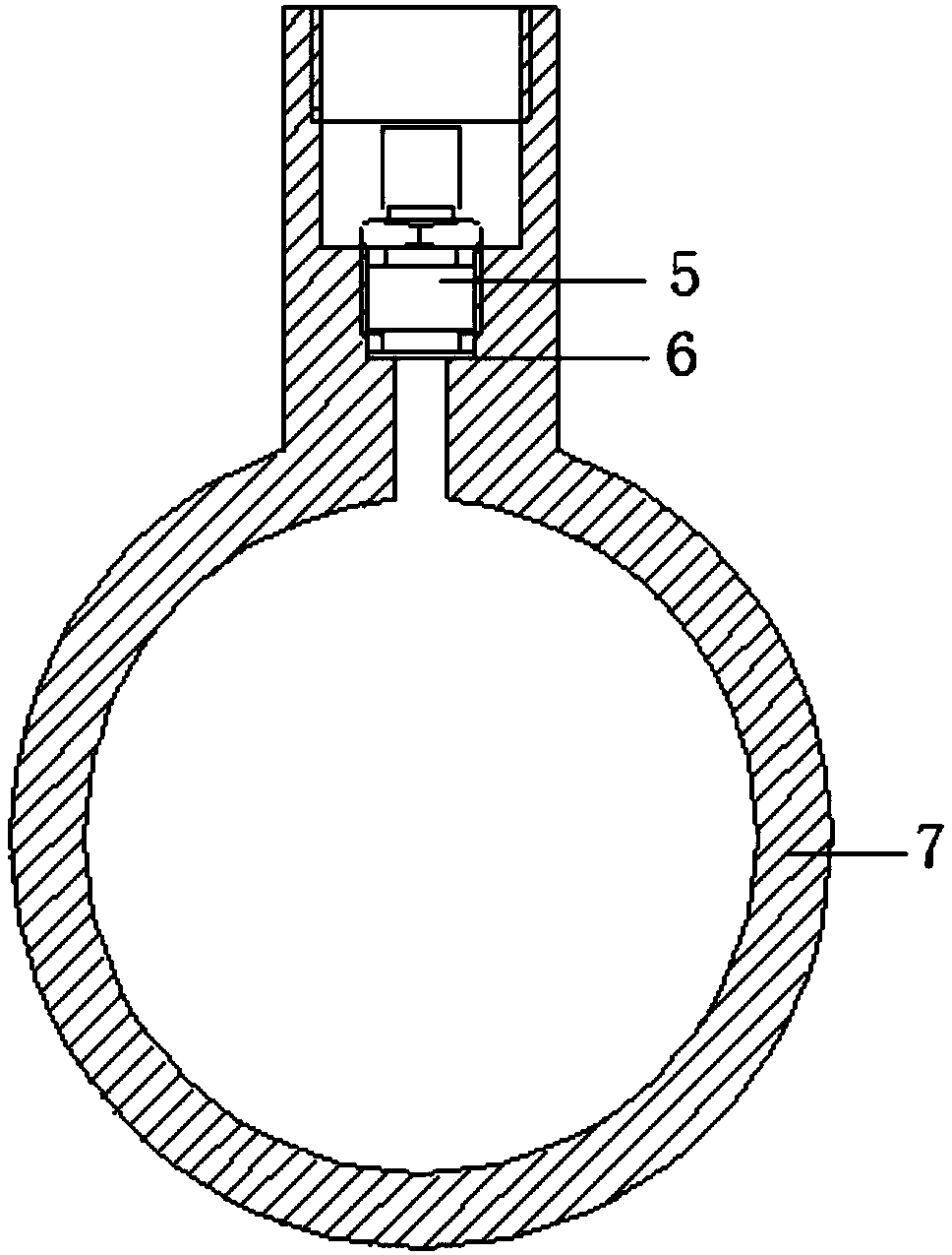 A sealing and locking part for realizing high-pressure filling