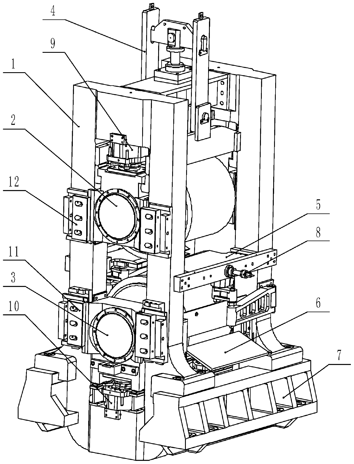 Large shaft cross wedge rolling mill