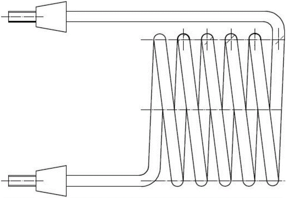 Vacuum sealing joint for low-temperature tubular heating tube