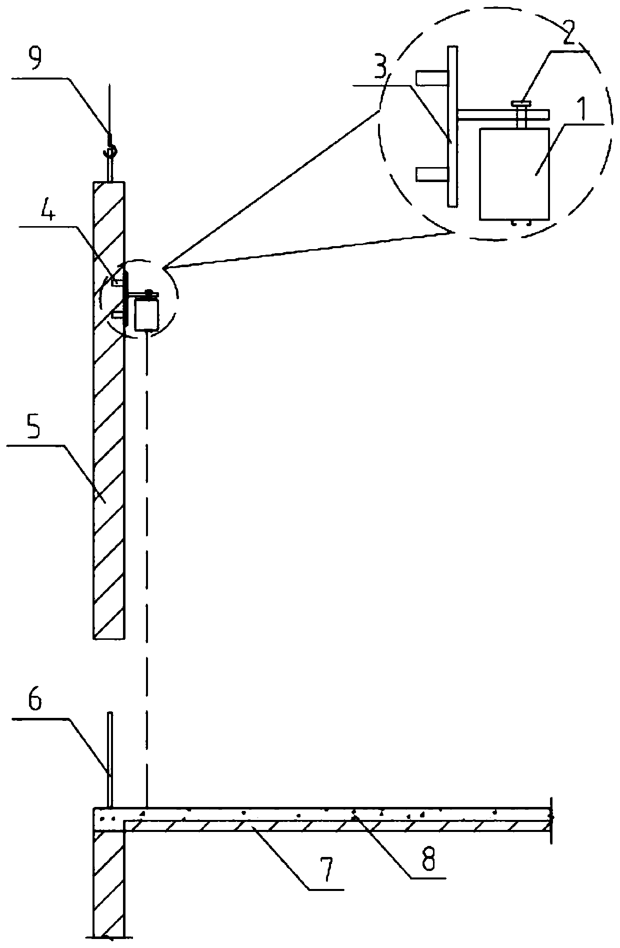 Mounting method for prefabricated parts based on strong light laser positioning technology