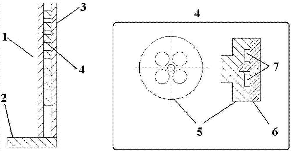 Measuring device for dose distribution of ray radiation field