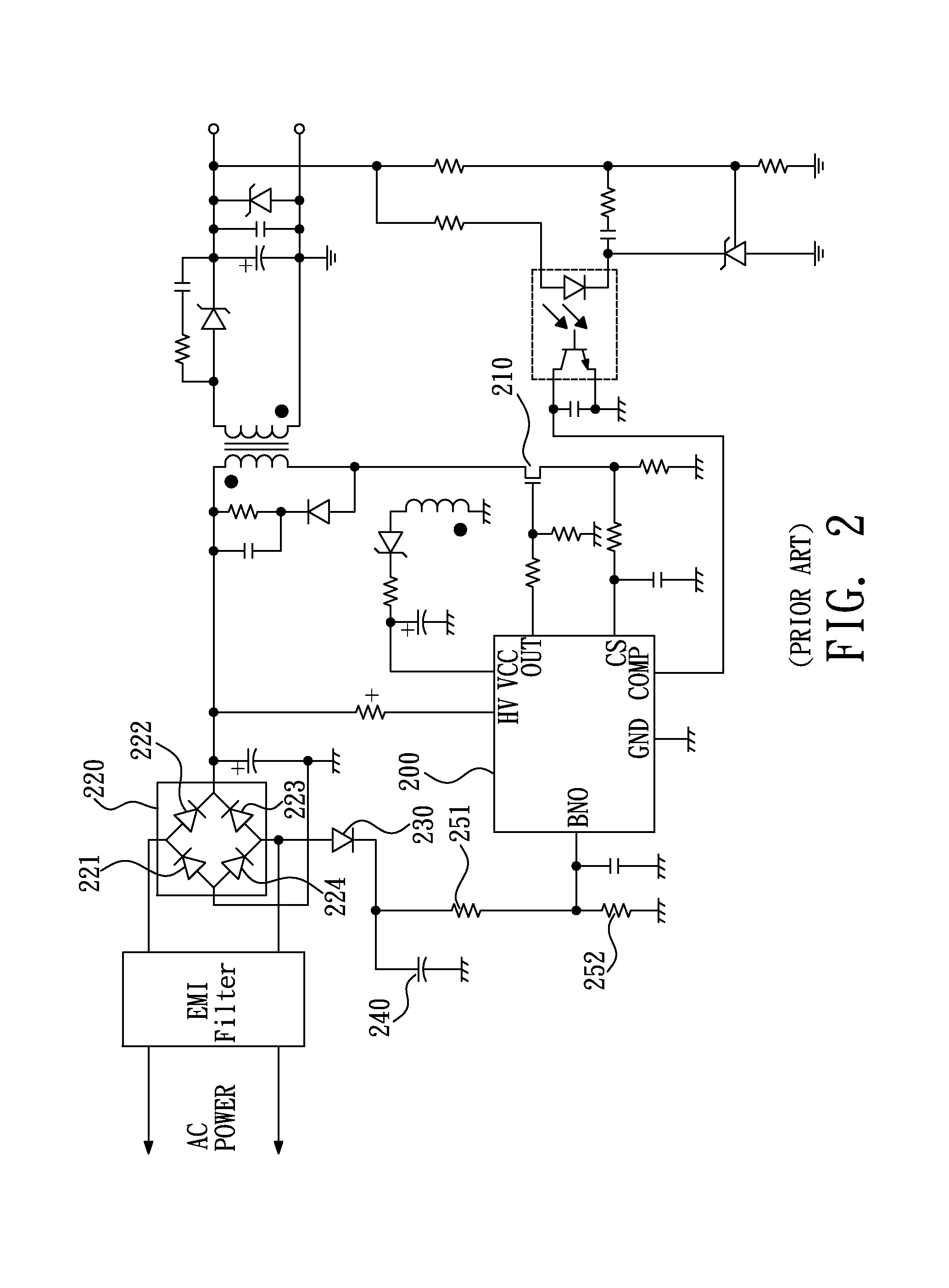 Pwm controller detecting temperature and ac line via a single pin and power converter using same