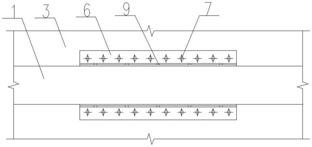 Concrete beam repairing structure and repairing method applicable to same