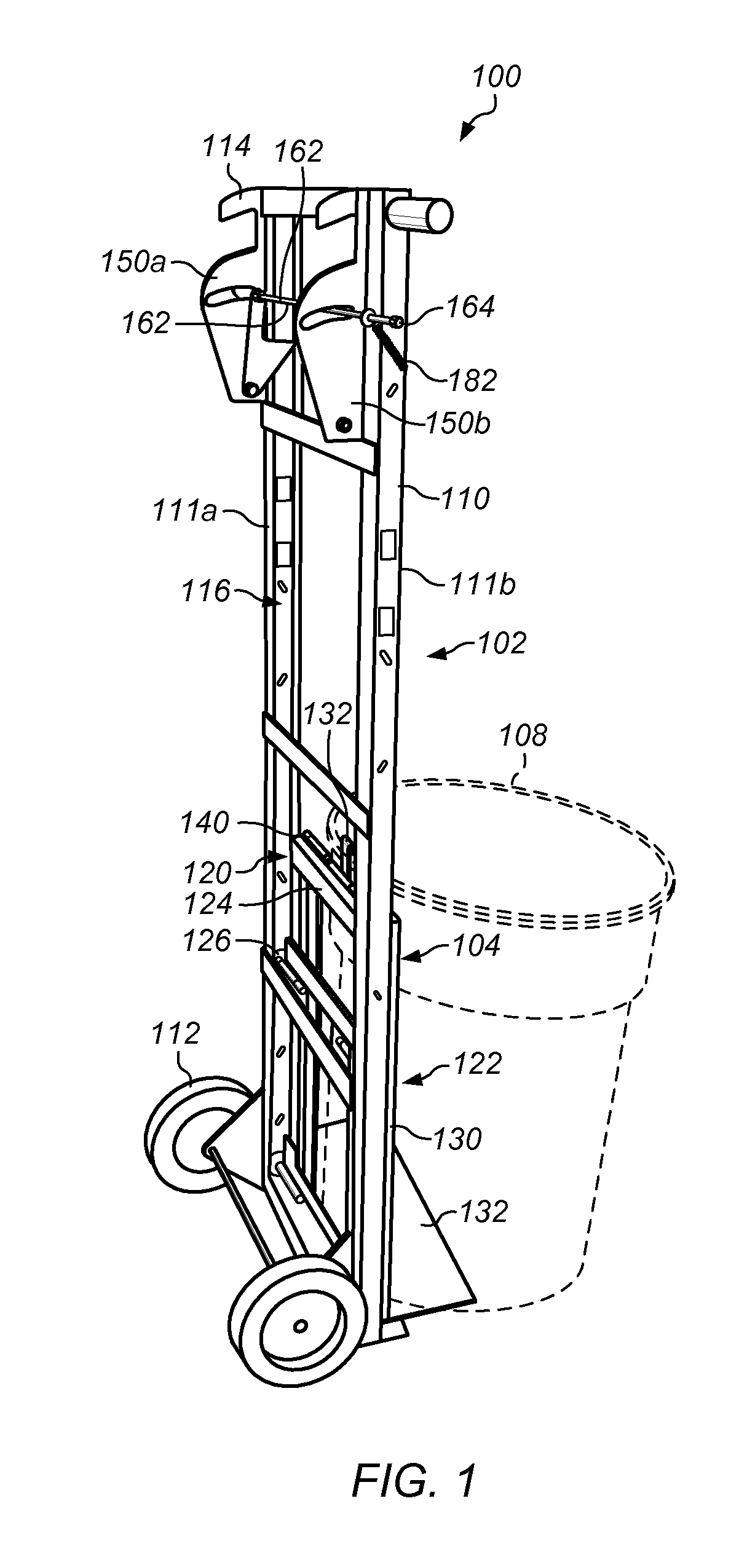 Garbage moving dolly and unloading system