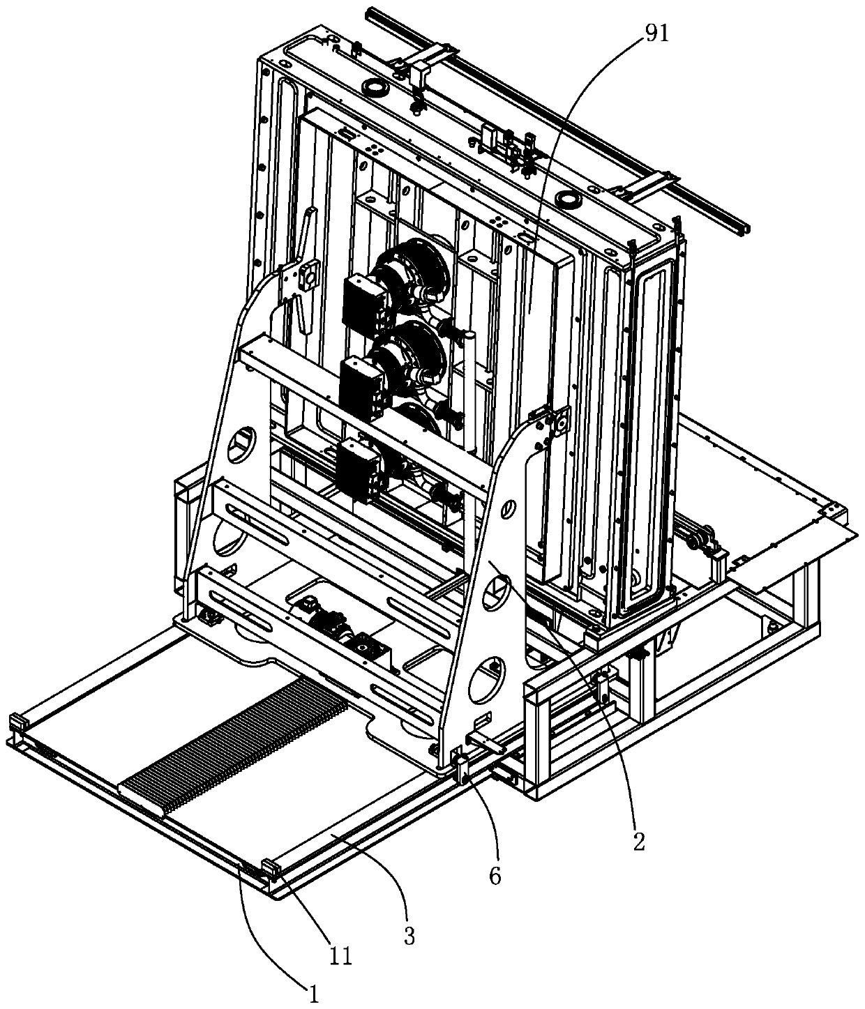 Automatic horizontal moving mechanism applied to heavy load device in automatic production line