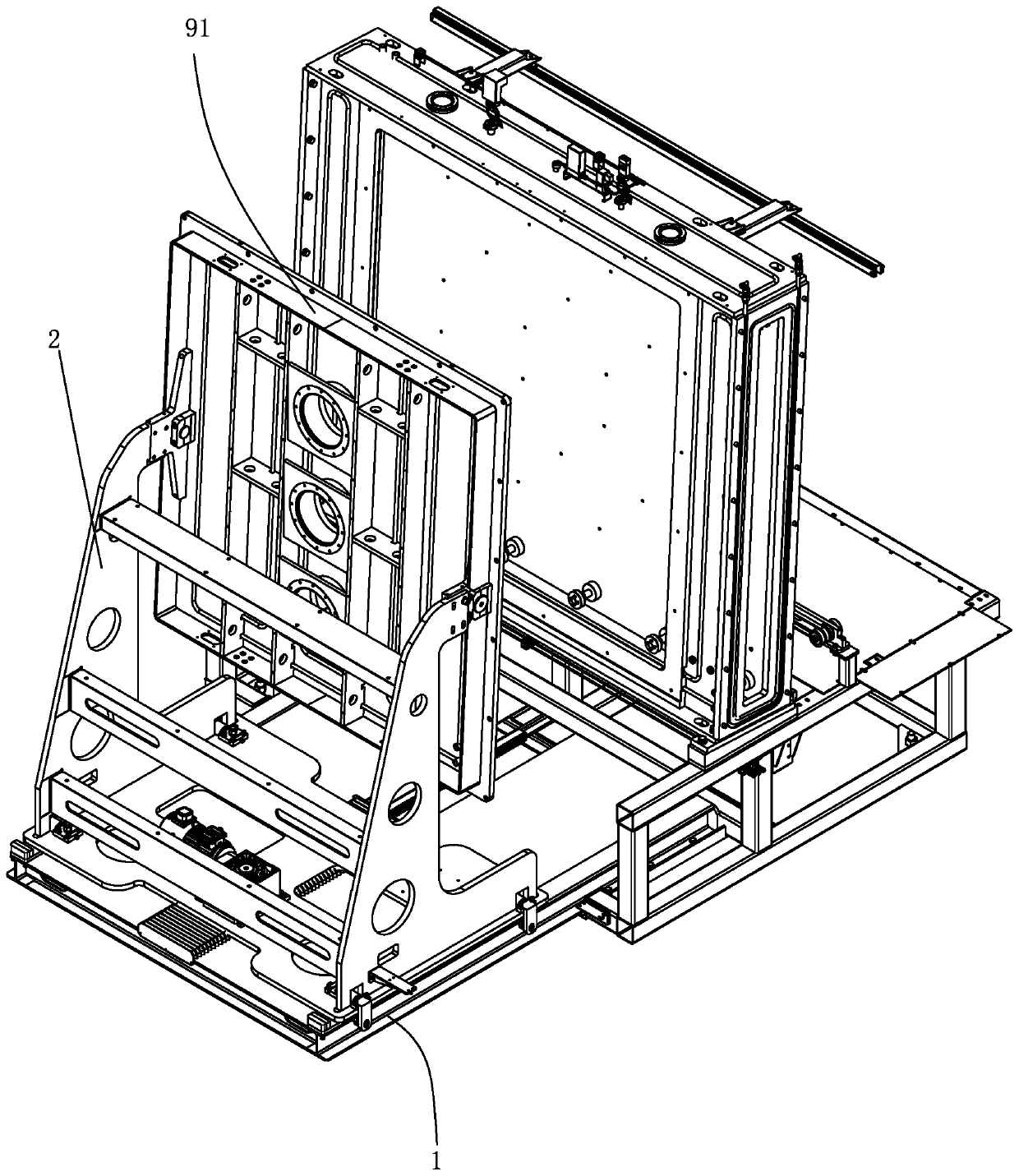 Automatic horizontal moving mechanism applied to heavy load device in automatic production line