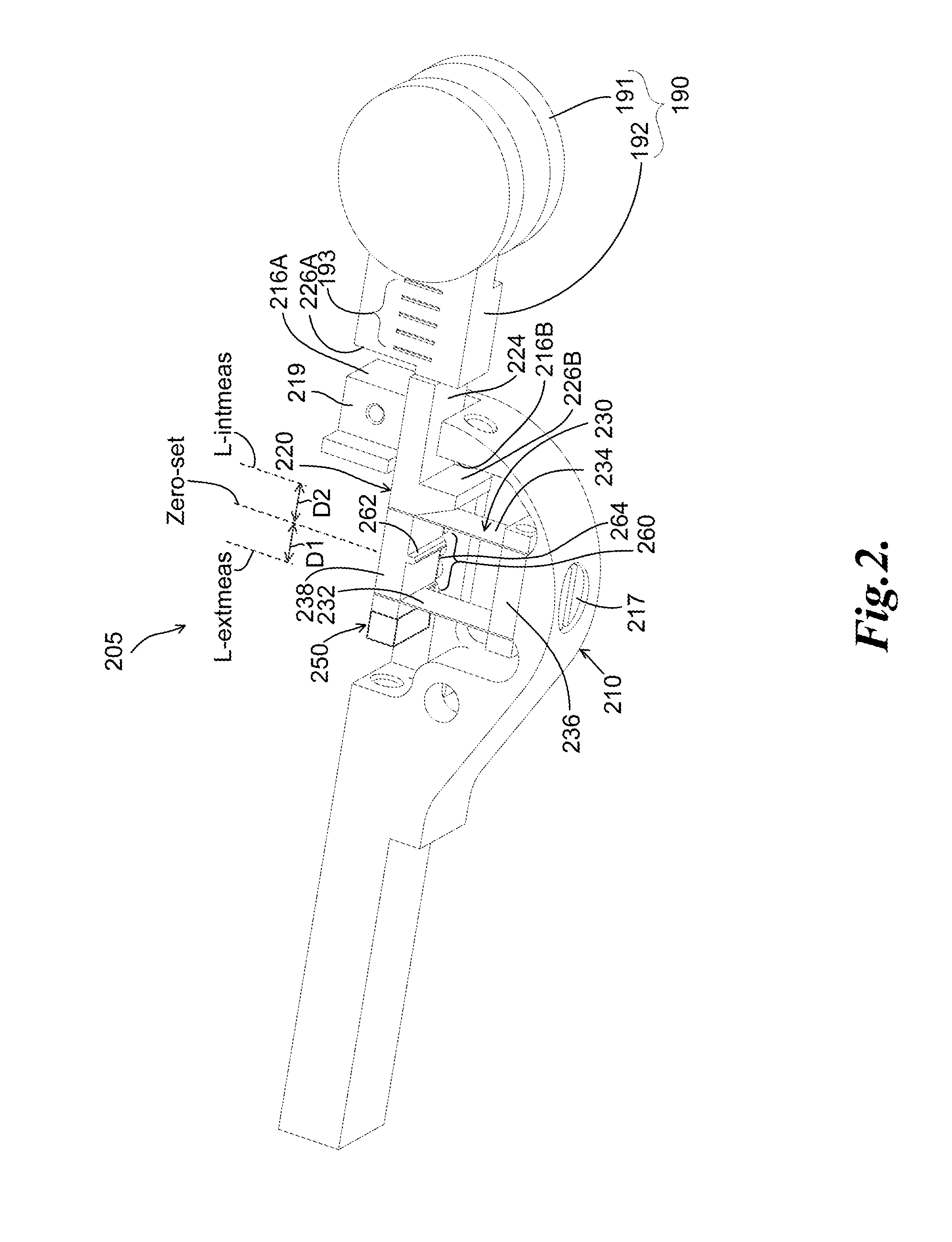 Flexible mount for coupling force actuator to caliper jaw