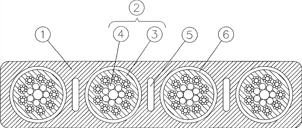 Stretching component of elevator and elevator device