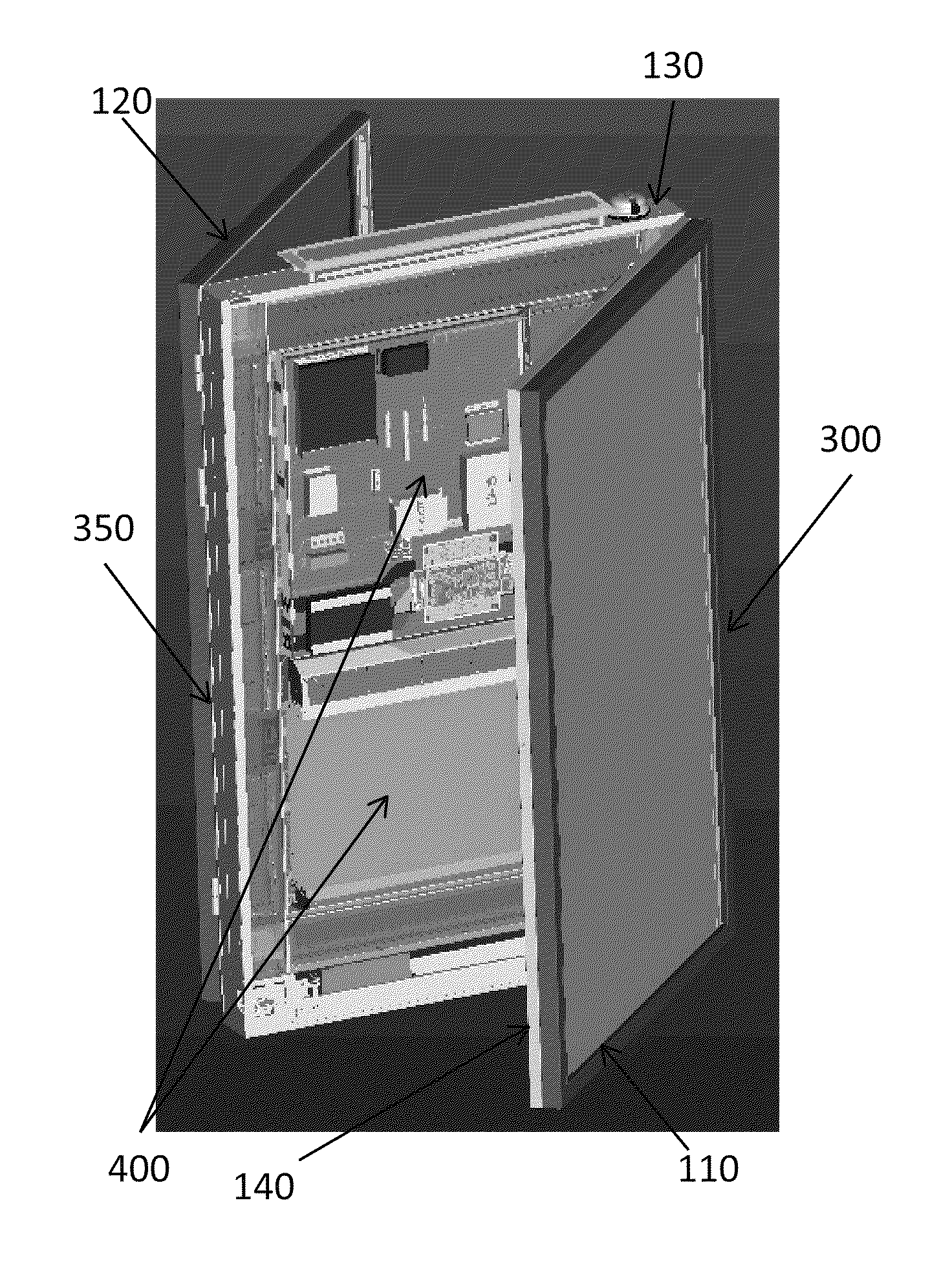 Isolated access assembly for back-to-back electronic display and static display