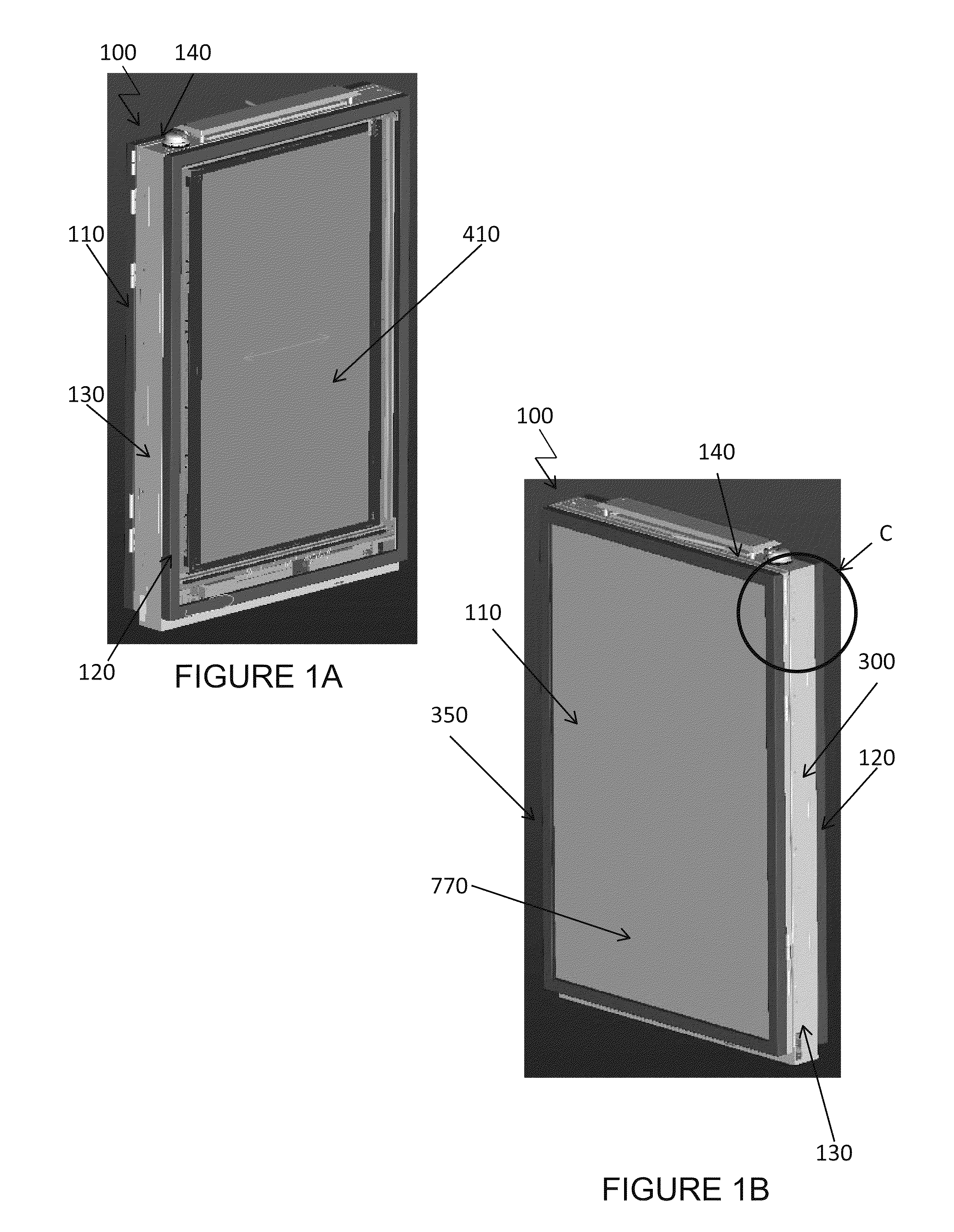 Isolated access assembly for back-to-back electronic display and static display