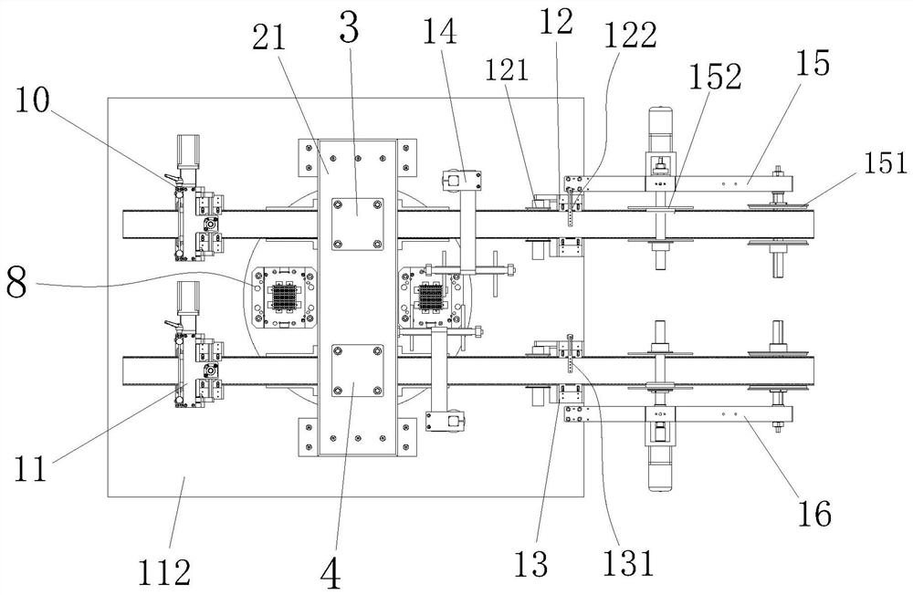 Automatic film pasting equipment for steel sheet connecting line blanking