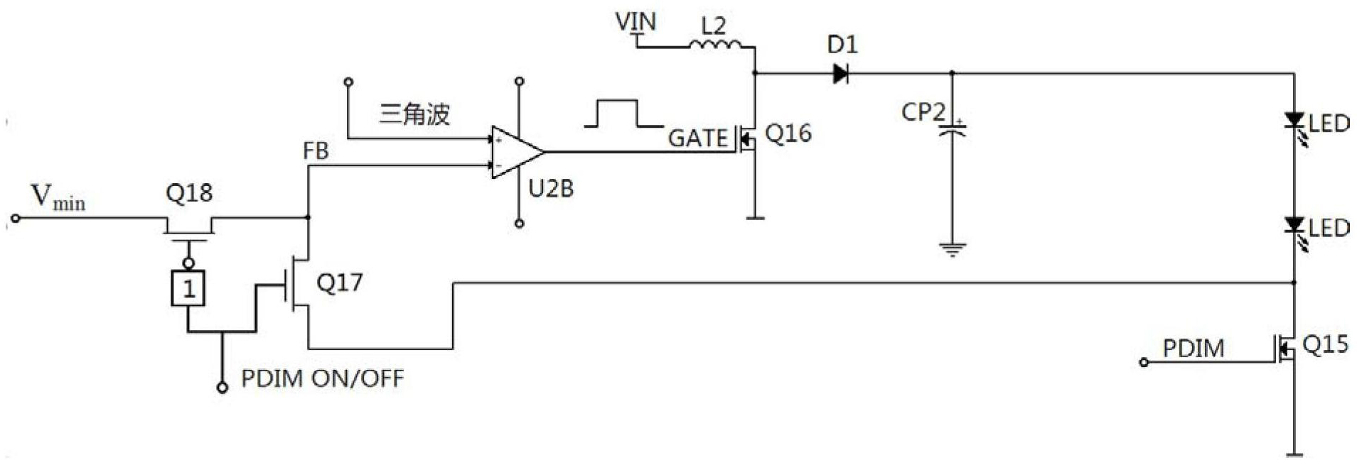 LED backlight drive circuit, liquid crystal display device and drive circuit