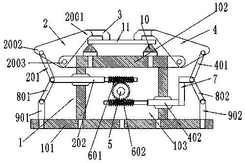 Clamping device for cuboid workpiece