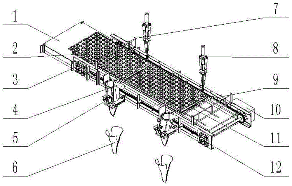 Tray seedling conveying, positioning and launching device for pot seedling transplanting machine