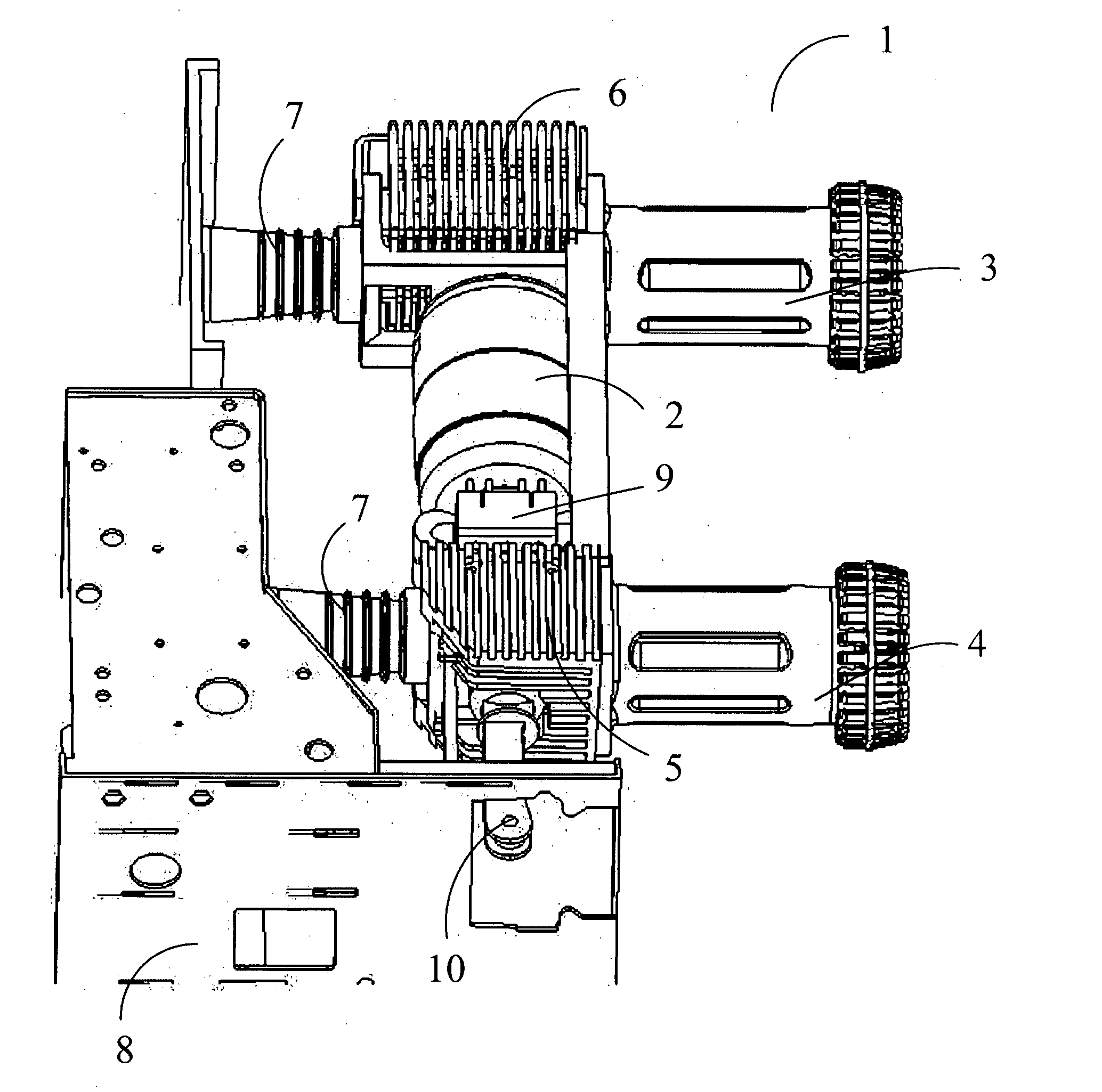 Heat dissipating means for circuit-breaker and circuit-breaker with such a heat dissipating means