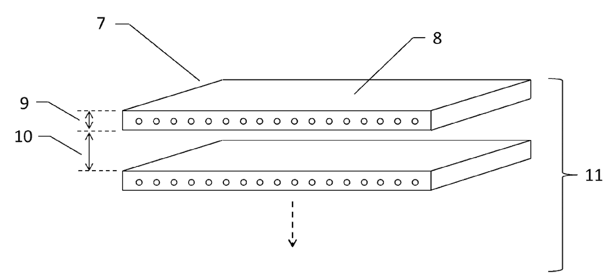 Method and device for the reversible adsorption of carbon dioxide