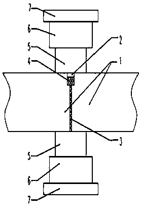 Thick metal plate large-area butt joint braze welding method