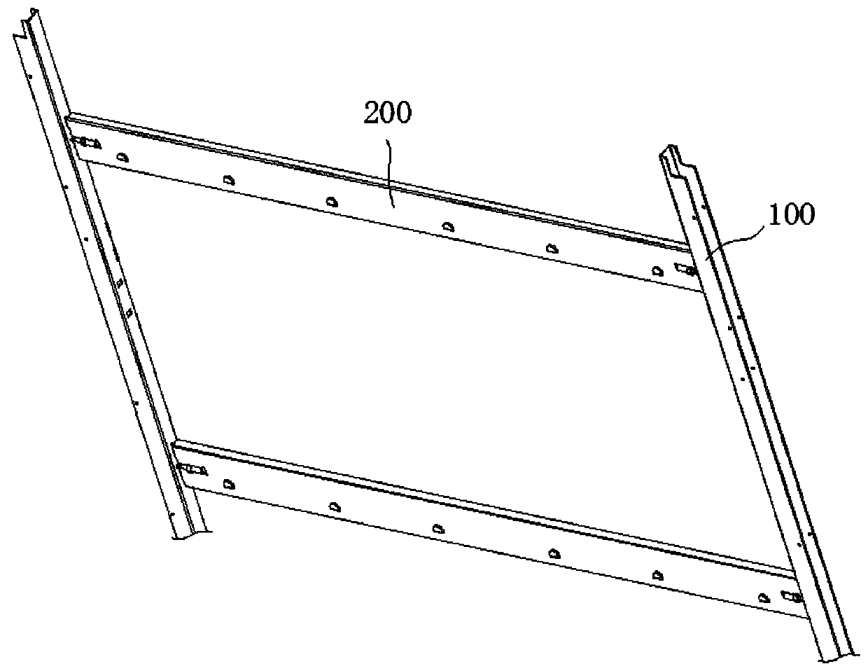 Novel cross bar fixing support of hanging net