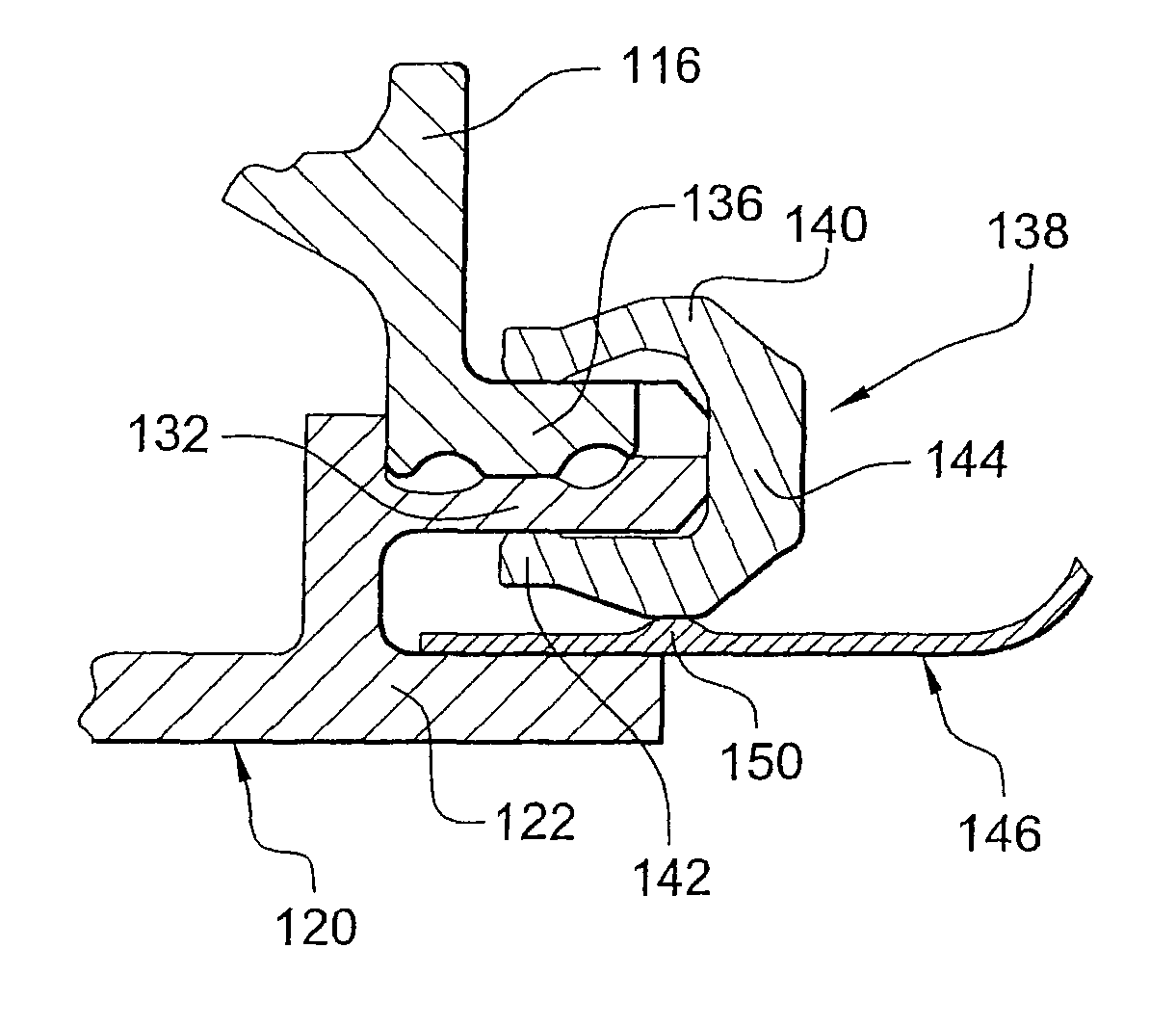 Turbine or compressor stage for a turbojet