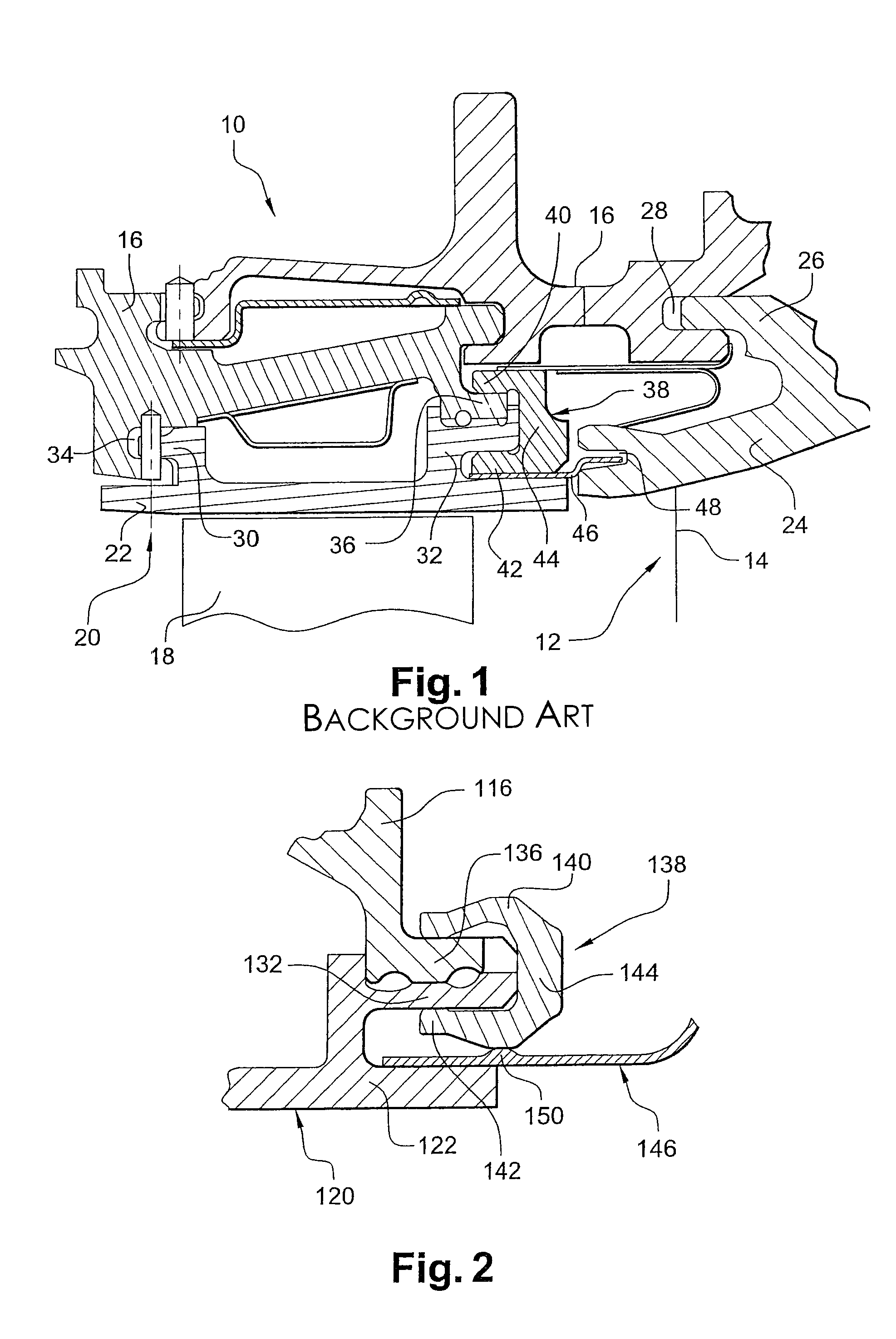 Turbine or compressor stage for a turbojet