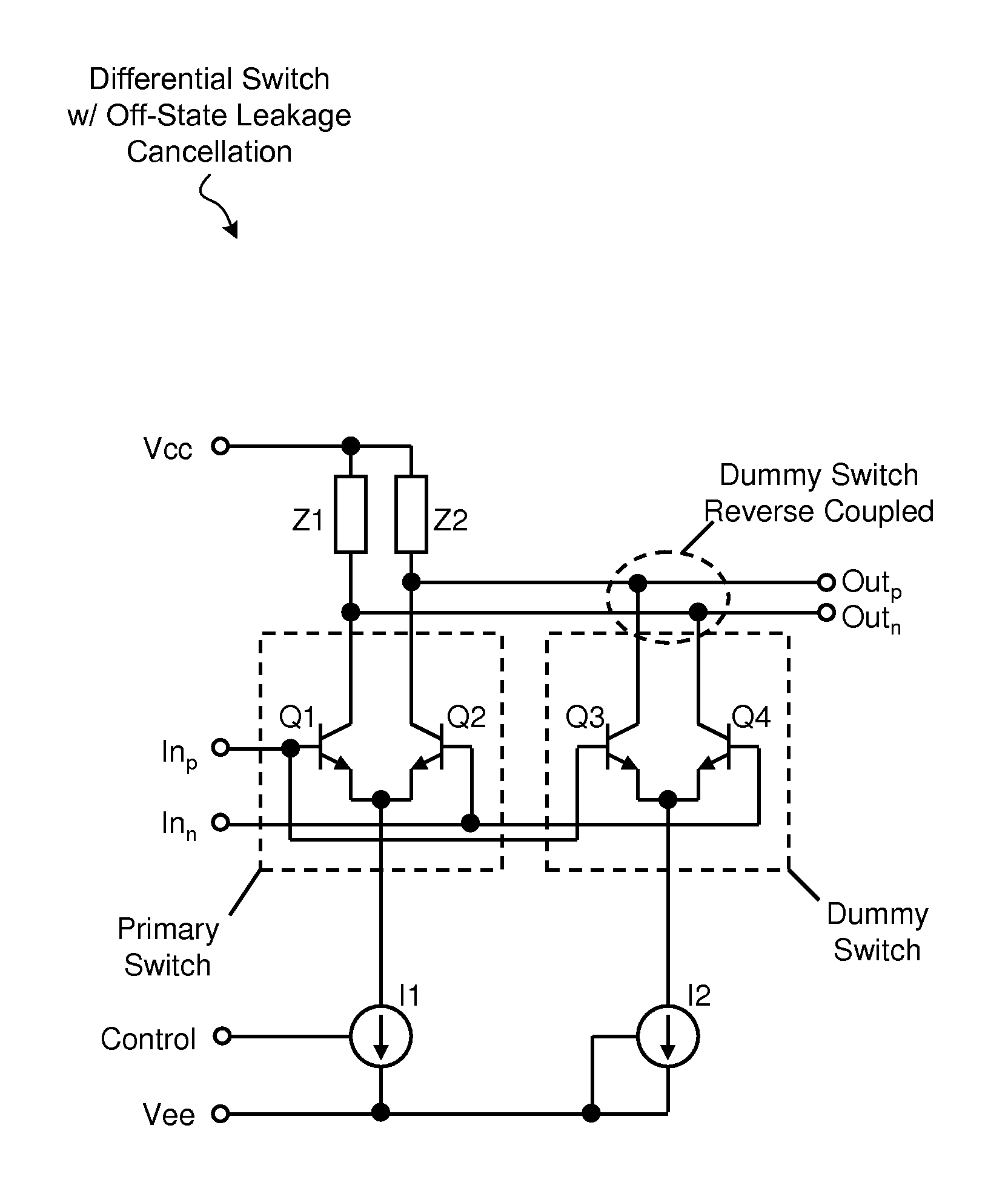 Differential switch with off-state isolation enhancement