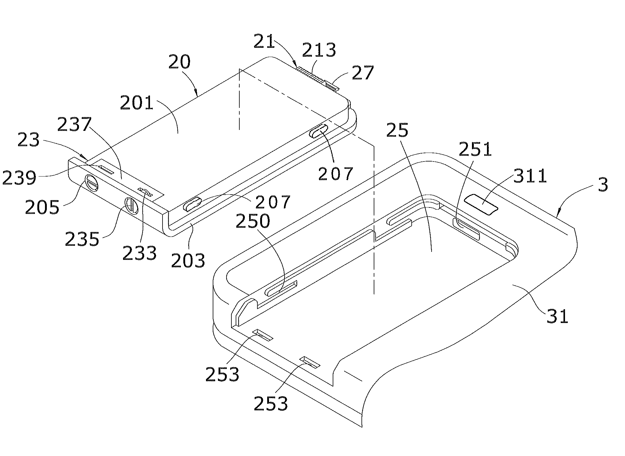 Fixing structure for battery