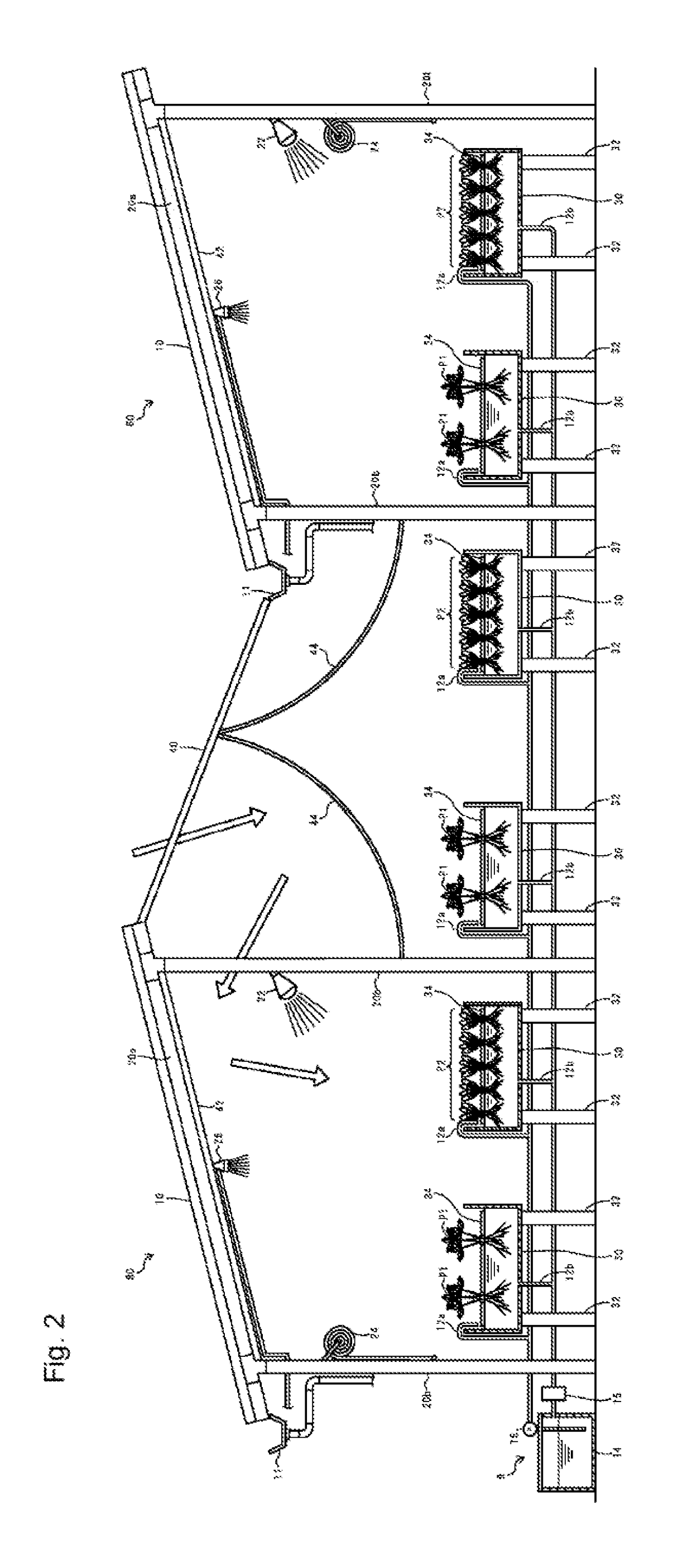 High-shelf hydroponic cultivation system equipped with solar panel