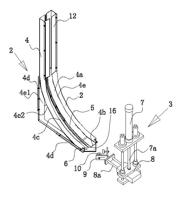 Cornerite mounting method and device used on ceramic tile packaging machine