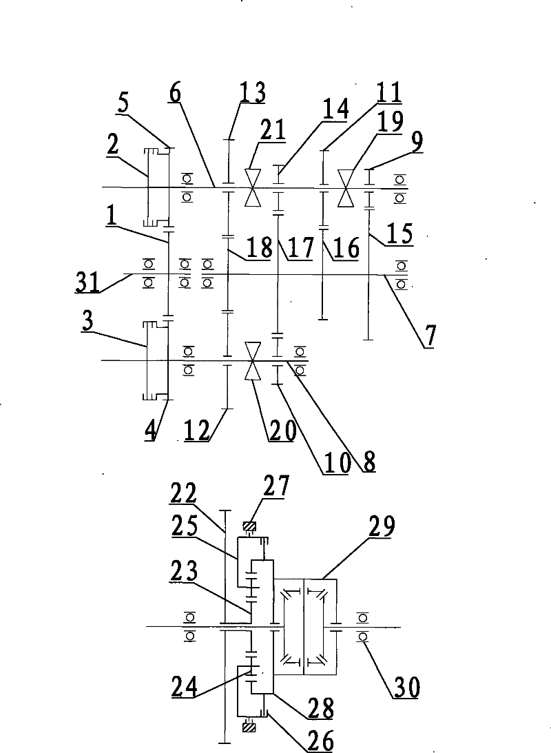 Double clutch automatic speed transmission